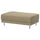 UPPÅKRA footstool, Johanneshov brown-beige, 127x46x77 cm