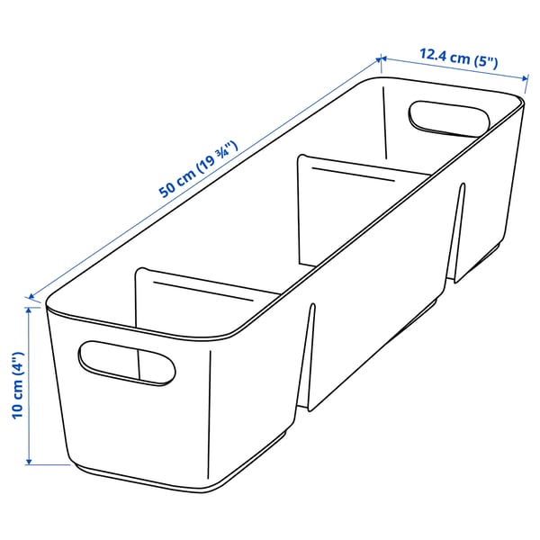 UPPDATERA box, anthracite, 50x12 cm