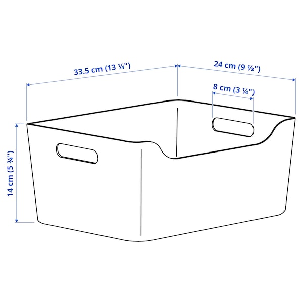 UPPDATERA - Box, white, 34x24 cm