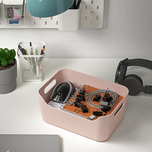 UPPDATERA box, light pink, 24x17 cm