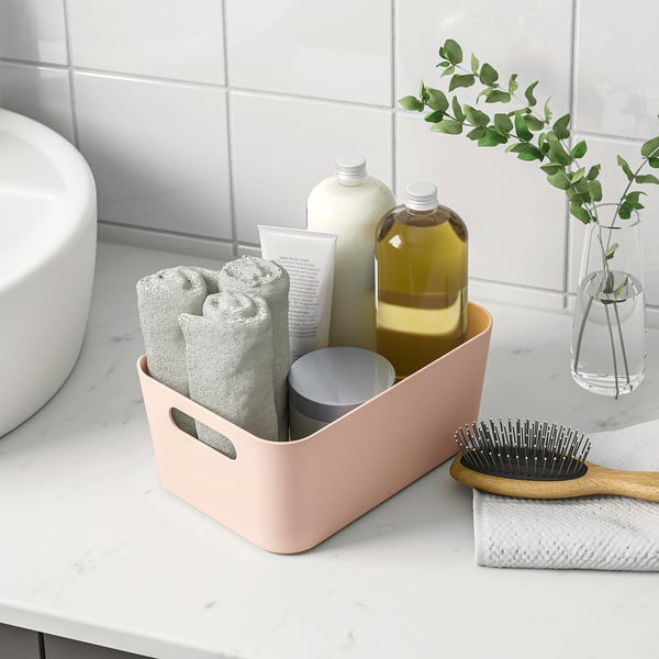 UPPDATERA box, light pink, 24x17 cm