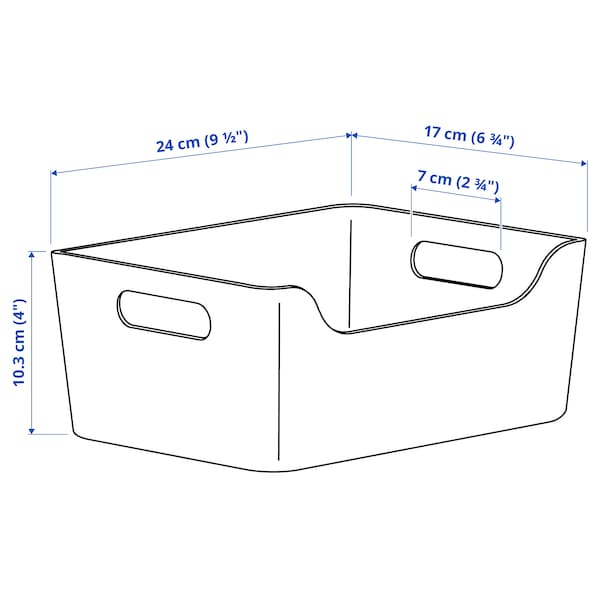 Ikea UPPDATERA - Box, light pink, 24x17 cm