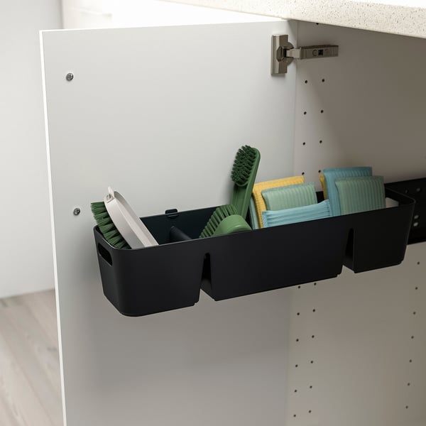 UPPDATERA box with slider, anthracite, 50x15x12 cm