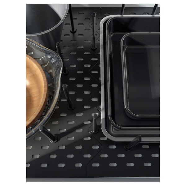 UPPDATERA pegboard drawer organiser, anthracite, 80 cm