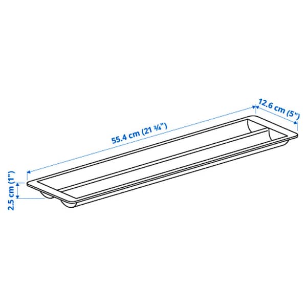 UPPDATERA sliding organiser for drawer, grey, 60 cm