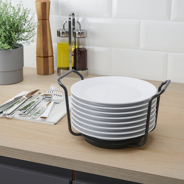UPPDATERA plate holder, anthracite, 15-23 cm