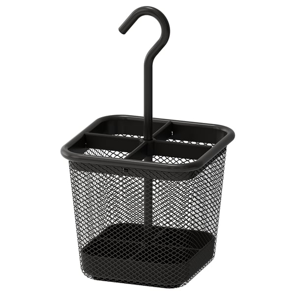 UPPDATERA - UPPDATERA Cutlery caddy, anthracite, 12x12 cm