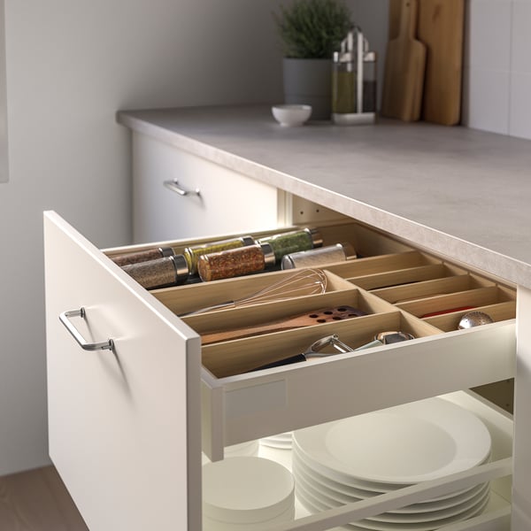 UPPDATERA cutlery tray, light bamboo, 32x50 cm