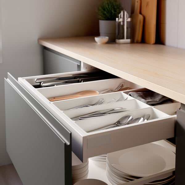 UPPDATERA - UPPDATERA Cutlery tray, white, 32x50 cm