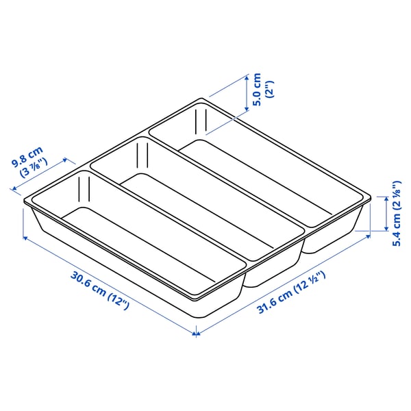 UPPDATERA cutlery tray, white, 32x31 cm
