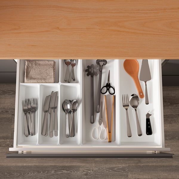 UPPDATERA - UPPDATERA Cutlery tray, white, 32x50 cm