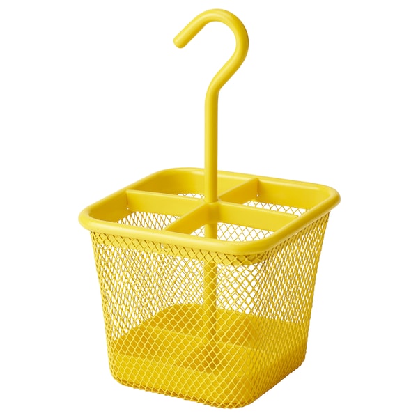 UPPDATERA - Cutlery caddy, yellow, 12x12 cm