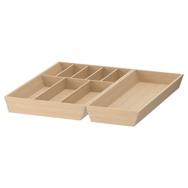 UPPDATERA cutlery tray/utensil tray, light bamboo, 52x50 cm
