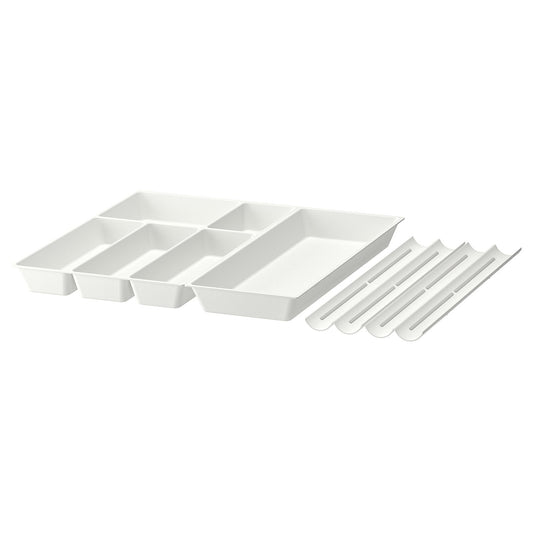 UPPDATERA cutlery+utensil trays/spice rack, white, 71.6x5.0x49.5 cm