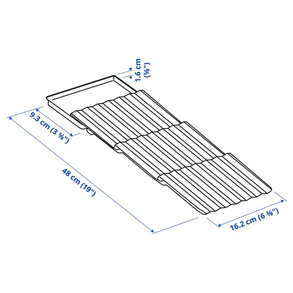 UPPDATERA spice rack, anthracite, 20x50 cm