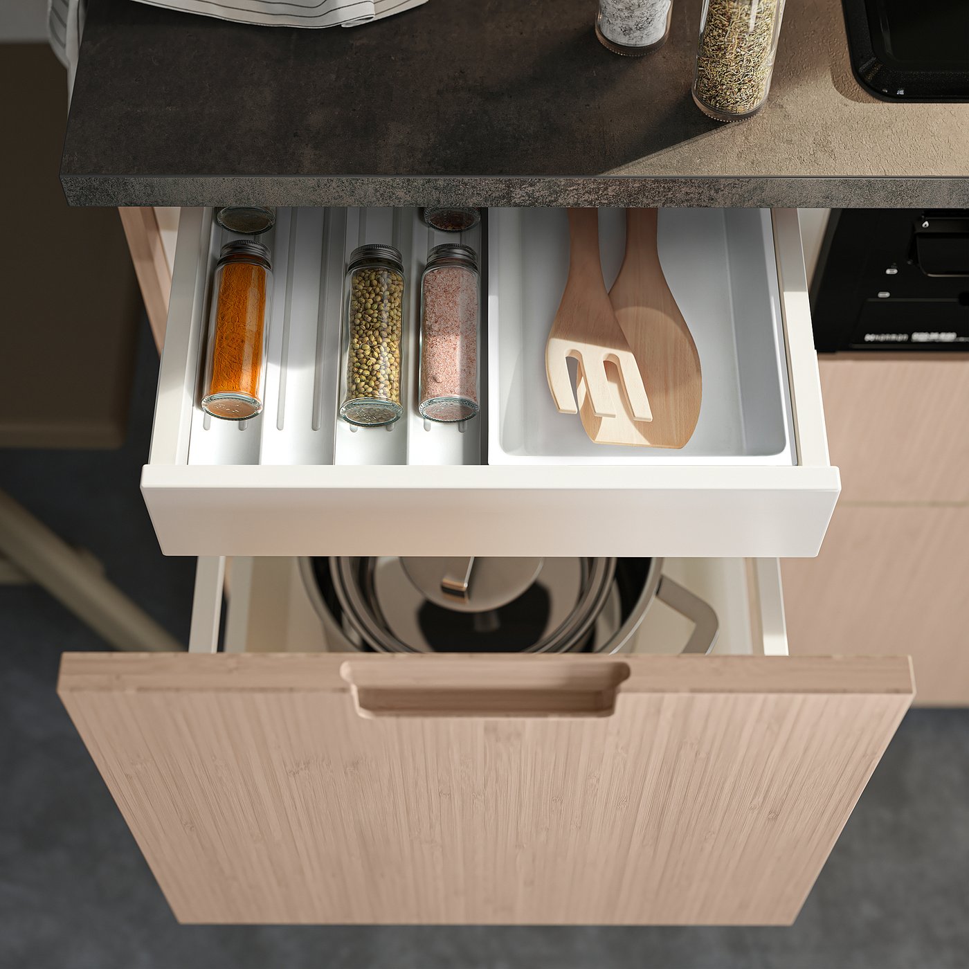 UPPDATERA spice rack, white, 49.5x10 cm