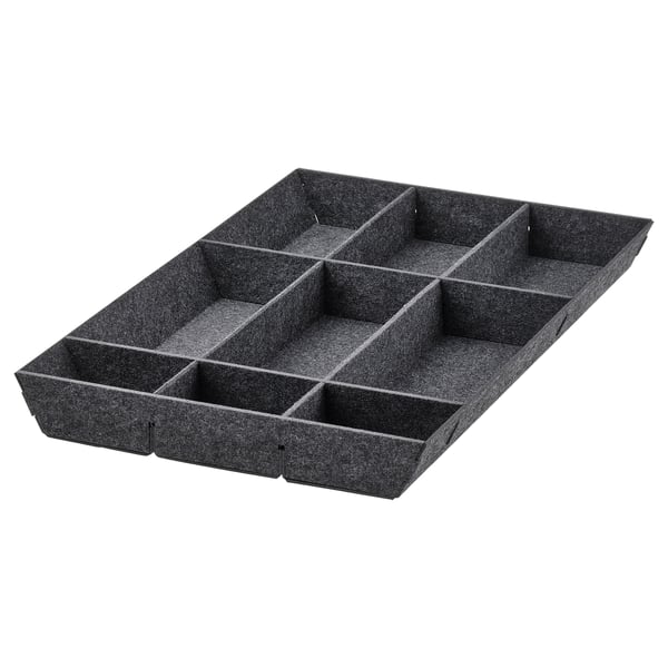 UPPDATERA - UPPDATERA Adjustable organiser for drawer, grey, 40 cm