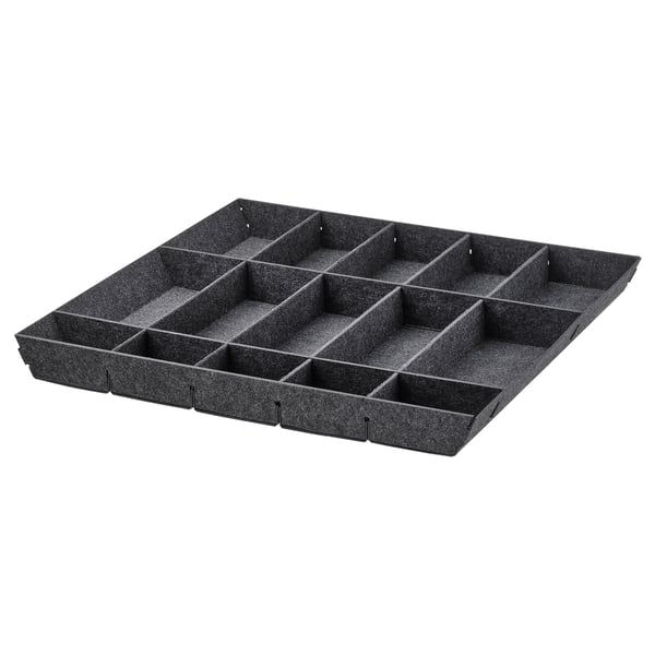 UPPDATERA - UPPDATERA Adjustable organiser for drawer, grey, 60 cm