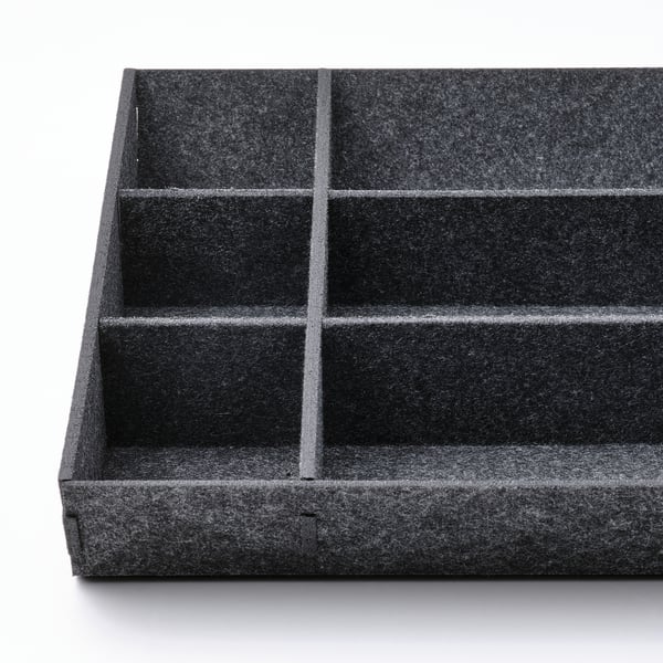 UPPDATERA - UPPDATERA Adjustable organiser for drawer, grey, 40 cm