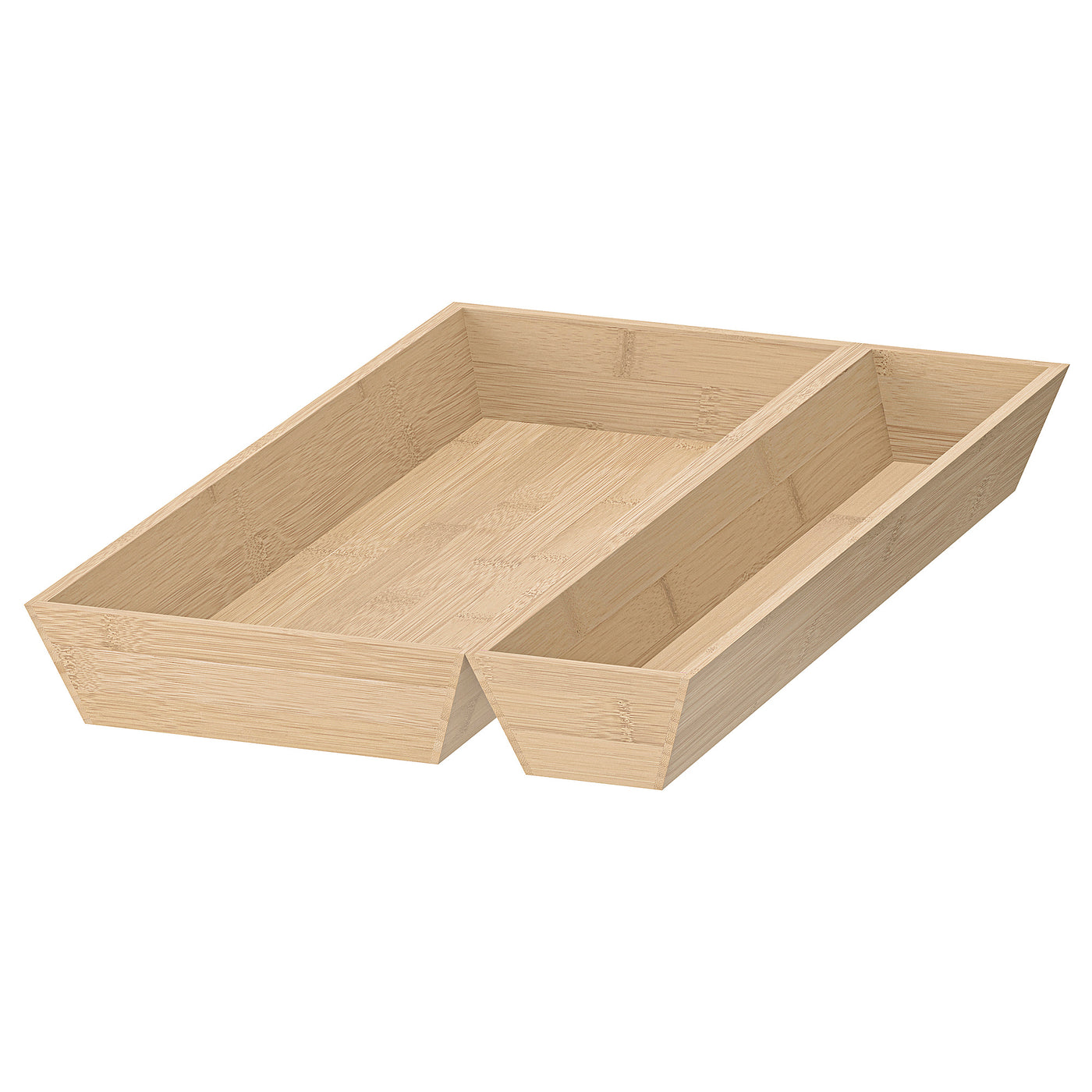 UPPDATERA utensil tray, 2-piece, bamboo, 30x50 cm