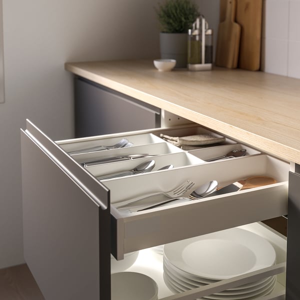UPPDATERA utensil tray, white, 20x50 cm