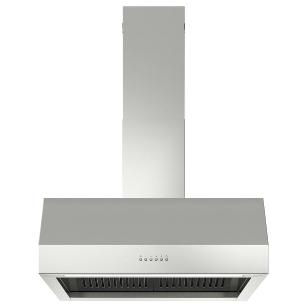 UPPFRISKANDE wall mounted extractor hood, stainless steel colour, 80 cm