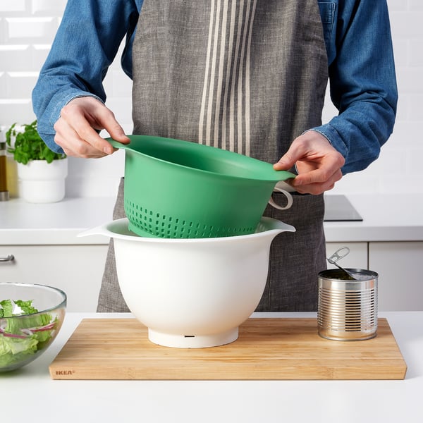UPPFYLLD - UPPFYLLD Colander, bright green, 24 cm