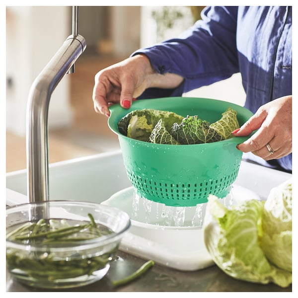 UPPFYLLD - UPPFYLLD Colander, bright green, 24 cm
