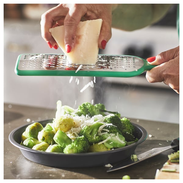 UPPFYLLD grater with handle, bright green, 30 cm
