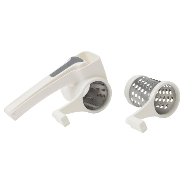 UPPFYLLD rotary grater, set of 2, white, 17x12 cm