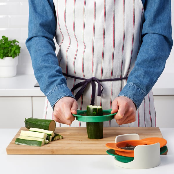 UPPFYLLD fruit cutter, set of 4, mixed colours, 12.5 cm