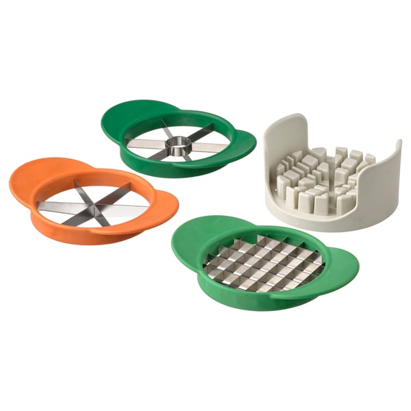 UPPFYLLD fruit cutter, set of 4, mixed colours, 12.5 cm