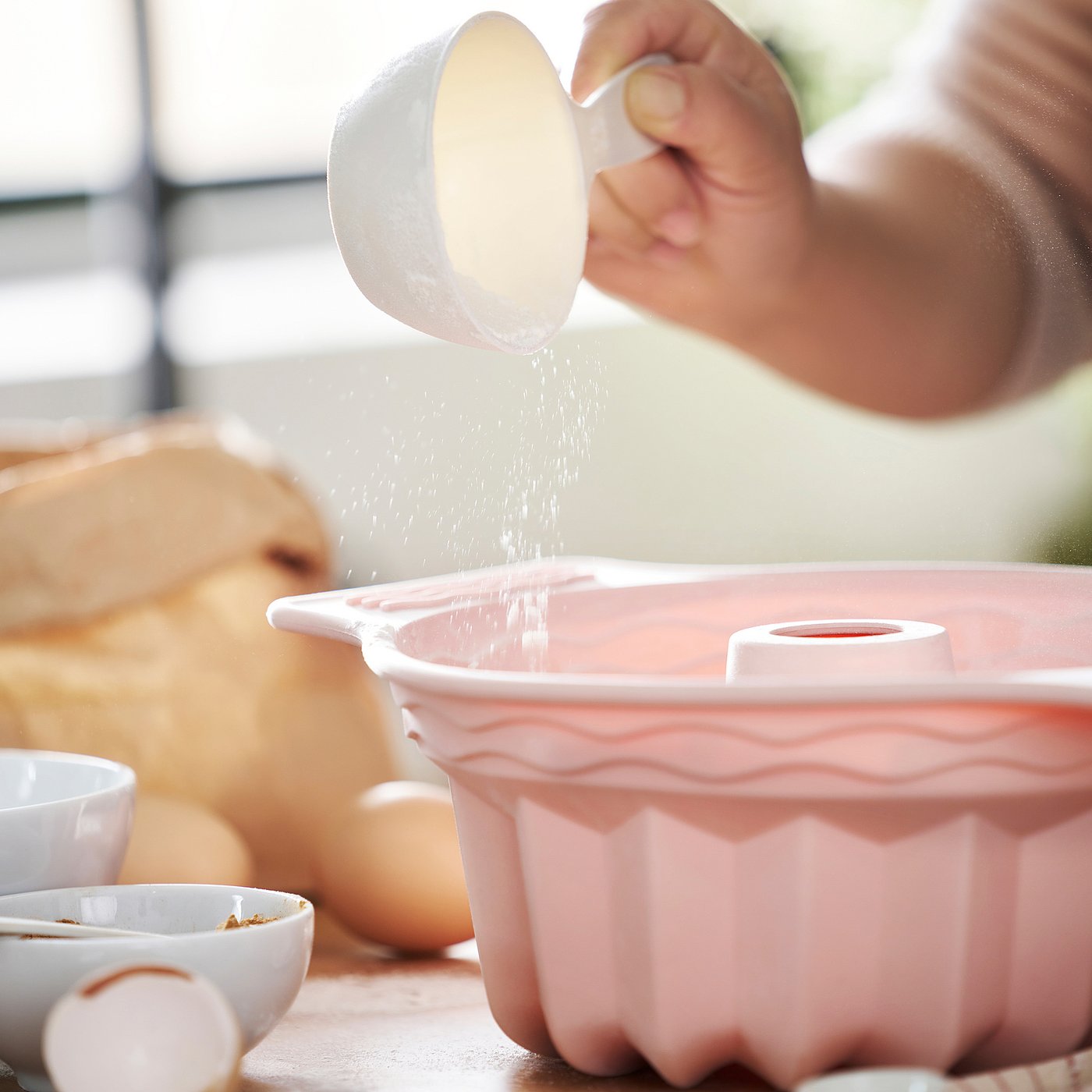 UPPFYLLD measuring cup, set of 6, off-white