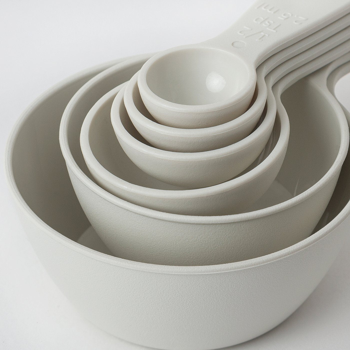 UPPFYLLD measuring cup, set of 6, off-white