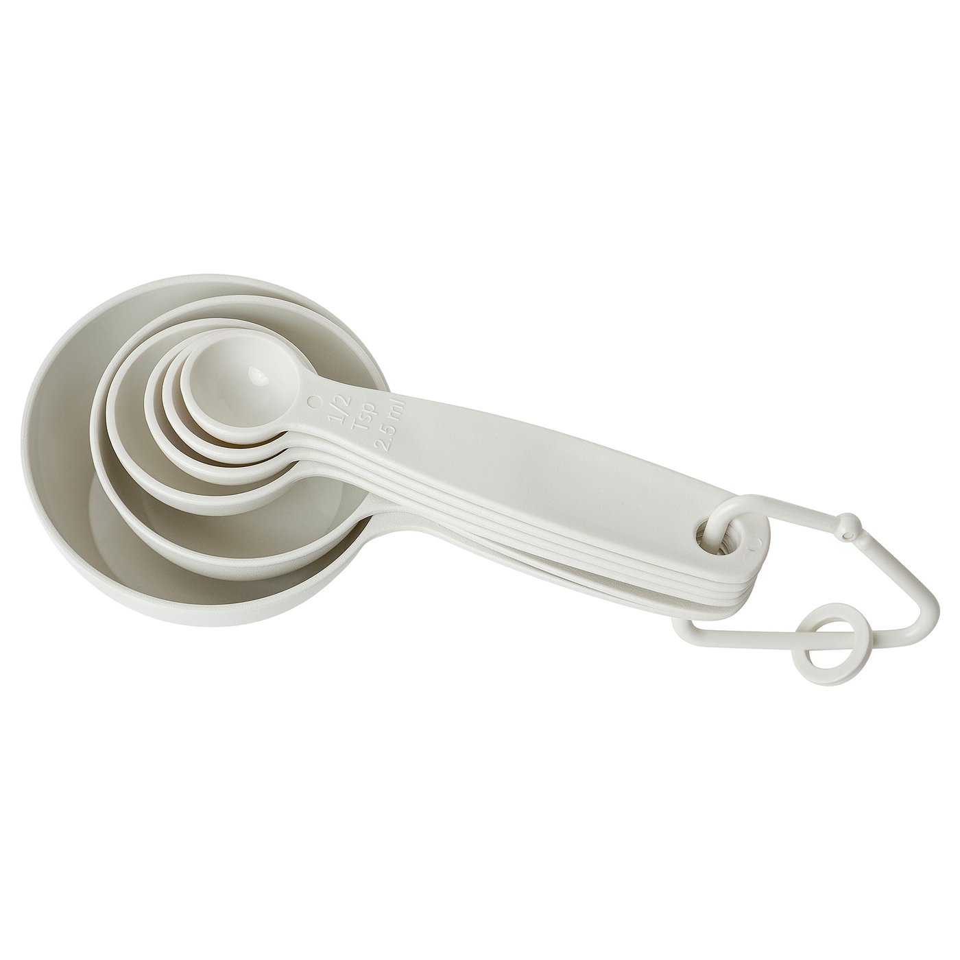 UPPFYLLD measuring cup, set of 6, off-white