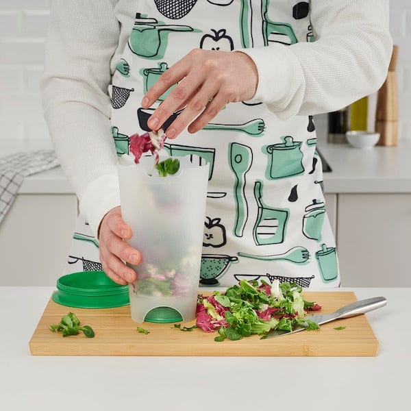 Ikea UPPFYLLD - Salad shaker with colander, bright green/transparent, , 1.4 l