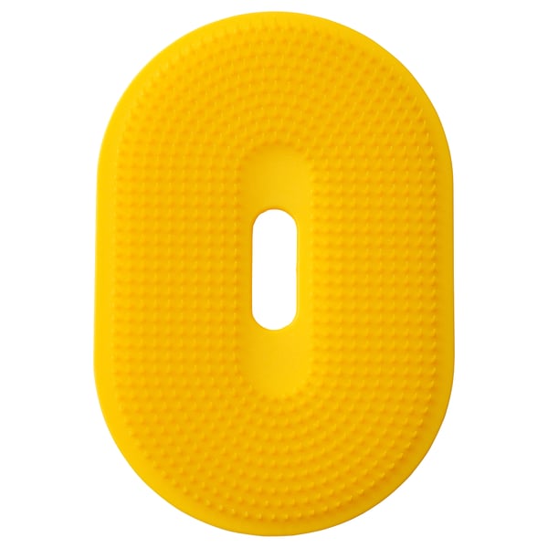 UPPFYLLD vegetable scrubber, bright yellow, 12x8 cm