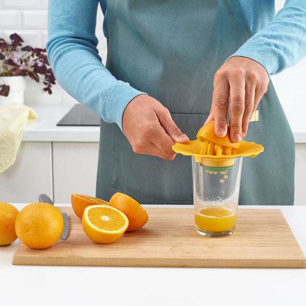 UPPFYLLD lemon squeezer, bright yellow/bright green, 15 cm