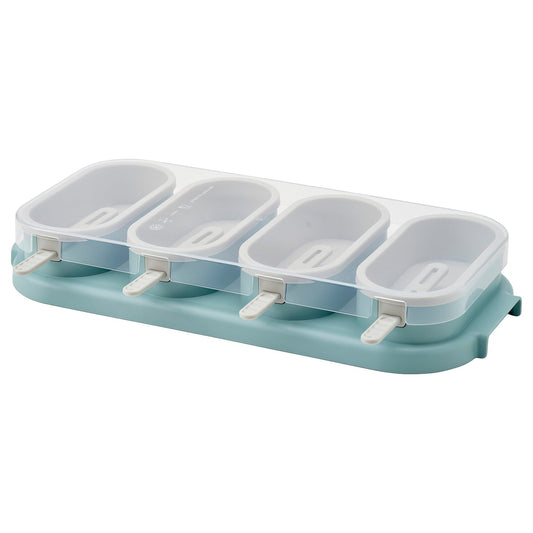 UPPFYLLD ice lolly maker, light turquoise/light grey, 28x16 cm, 4 pack