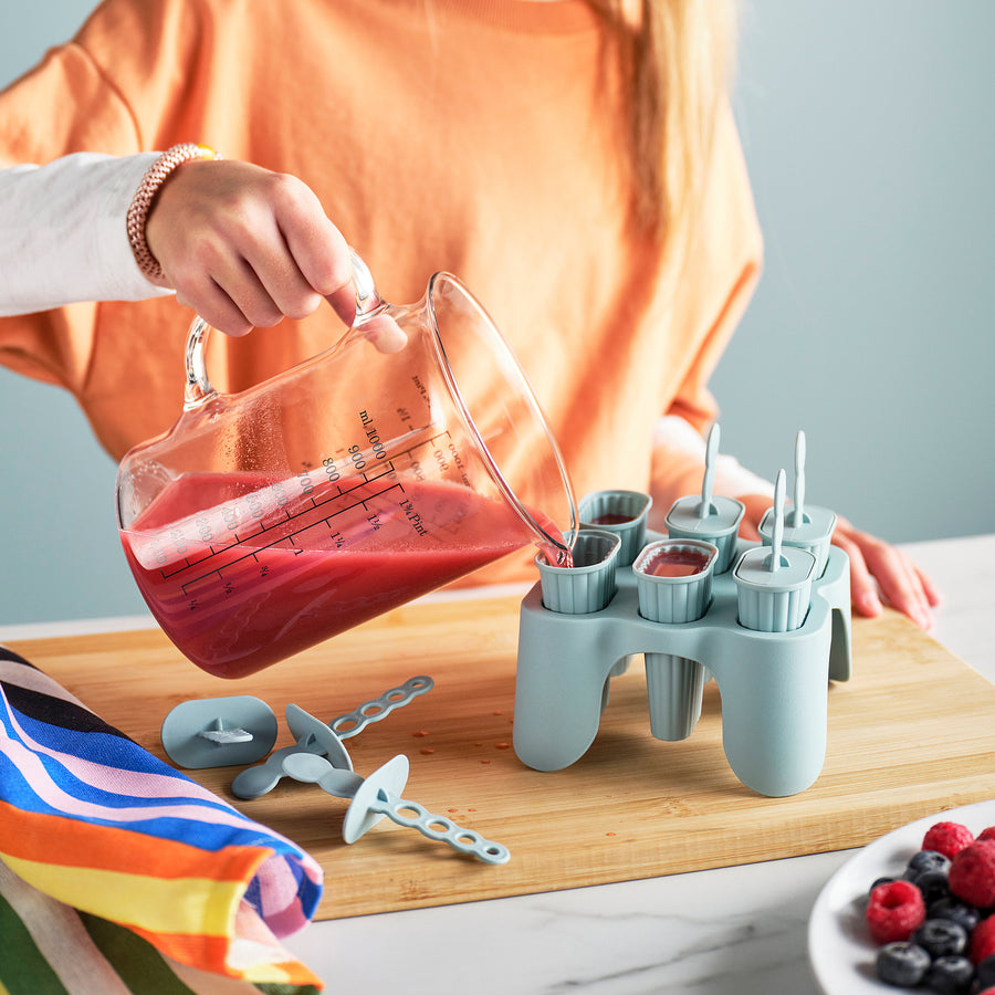 UPPFYLLD ice lolly maker, light turquoise, 13x13 cm, 6 pack