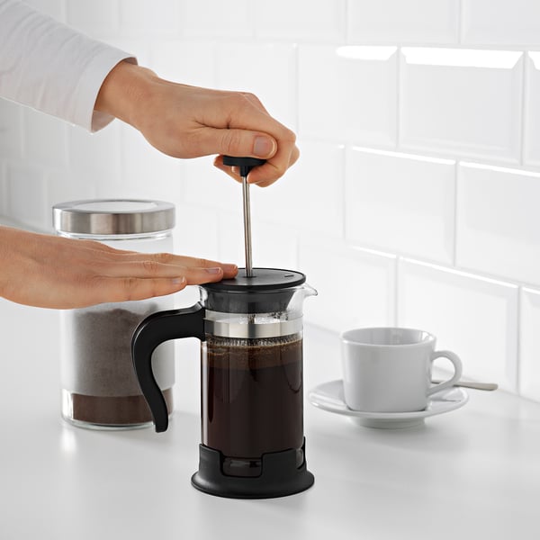 UPPHETTA coffee/tea maker, glass/stainless steel, 0.4 l