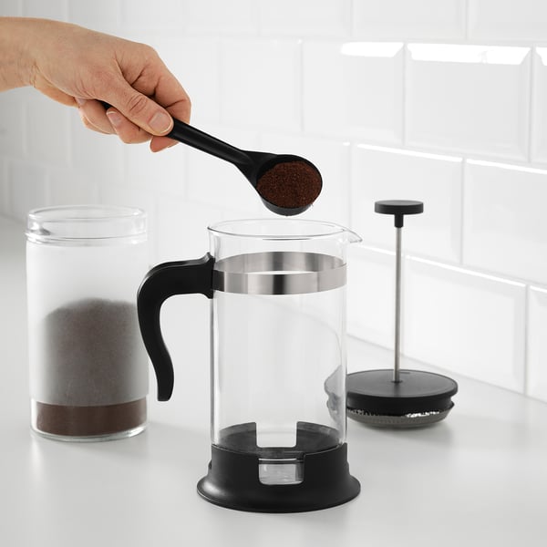 UPPHETTA coffee/tea maker, glass/stainless steel, 1 l