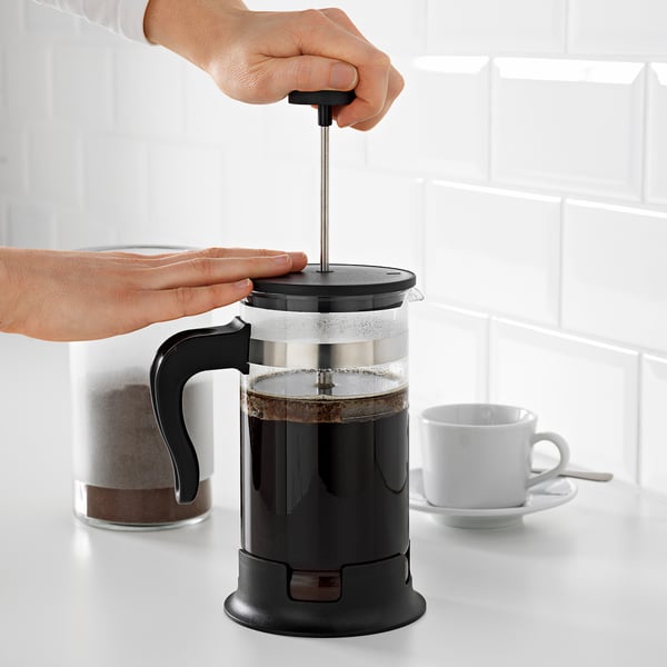 UPPHETTA coffee/tea maker, glass/stainless steel, 1 l