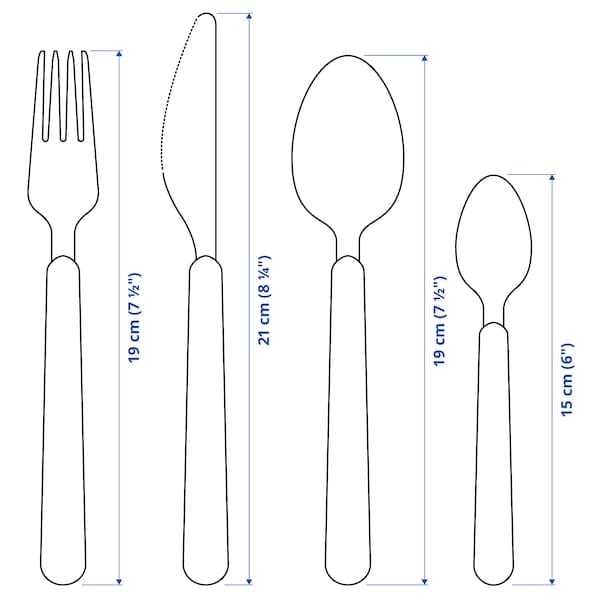 Ikea UPPHÖJD - 16-piece cutlery set, beige