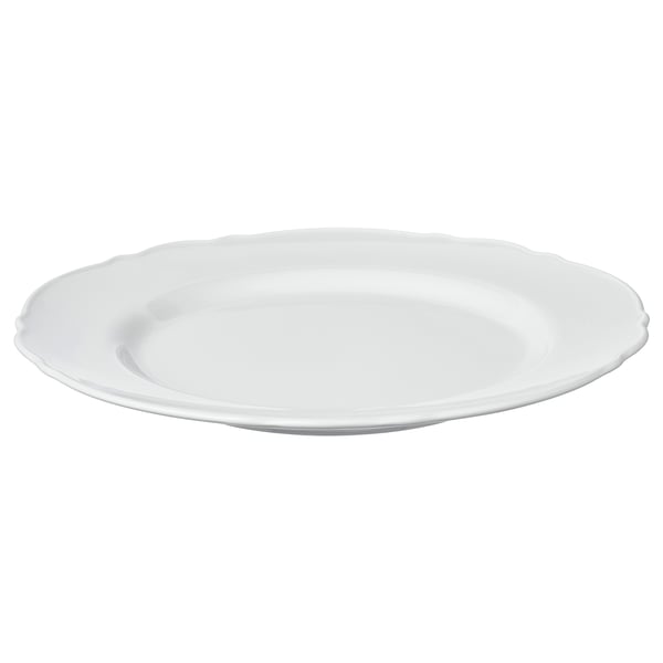 UPPLAGA - UPPLAGA Plate, white, 28 cm