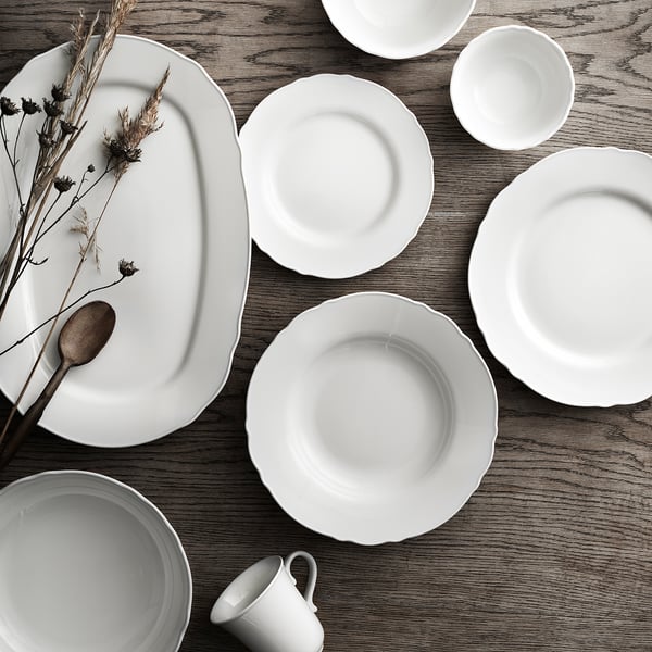 UPPLAGA - UPPLAGA Plate, white, 28 cm