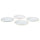 UPPLAGA side plate, white/mixed colours, 22 cm, 4 pack