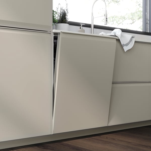 UPPLÖV door, matt dark beige, 40x140 cm