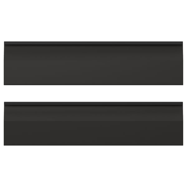 UPPLÖV drawer front, matt anthracite, 40x10 cm, 2 pack