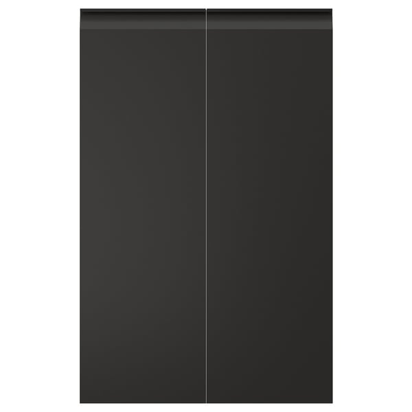 UPPLÖV - UPPLÖV 2-p door f corner base cabinet set, left-hand/matt anthracite, 25x80 cm